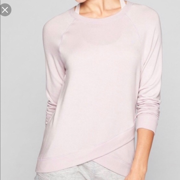 Athleta Tops - Athleta Criss Cross Soft Lilac Sweatshirt XS